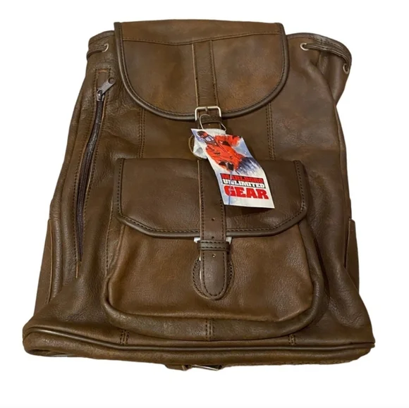 Vintage Marlboro Unlimited Gear- Leather / Cowhide Backpack - Picture 1 of 15